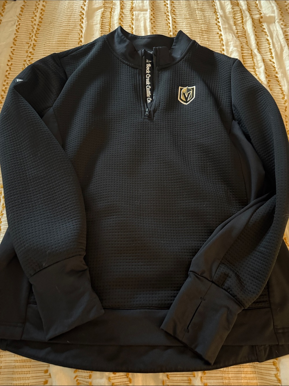 Black Quarter-Zip Pullover Top - Vegas Golden Knights Logo